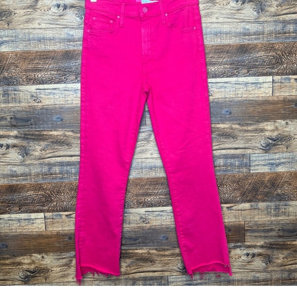 Mother The Insider Crop Step Fray Jeans denim Sorbet revolve 26 $220 classic - Picture 7 of 7
